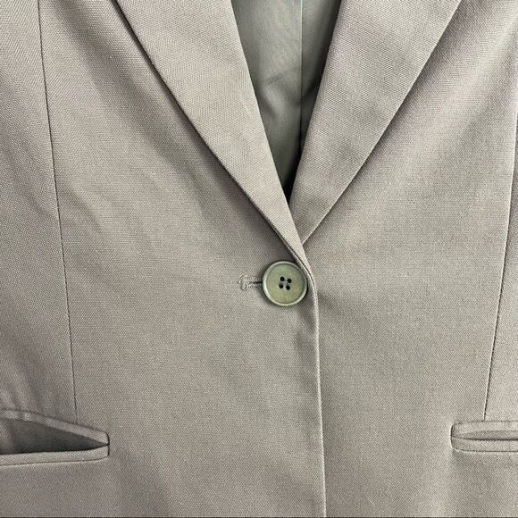 Theory Tan Single Button Cotton Blend Blazer Sz - Picture 5 of 13